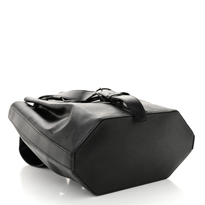 Louis Vuitton Epi Sac a Dos Drawstring Bag Black 4 of 10