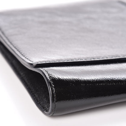 Saint Laurent Textured Patent Monogram Large Belle De Jour Clutch Black 8 of 9