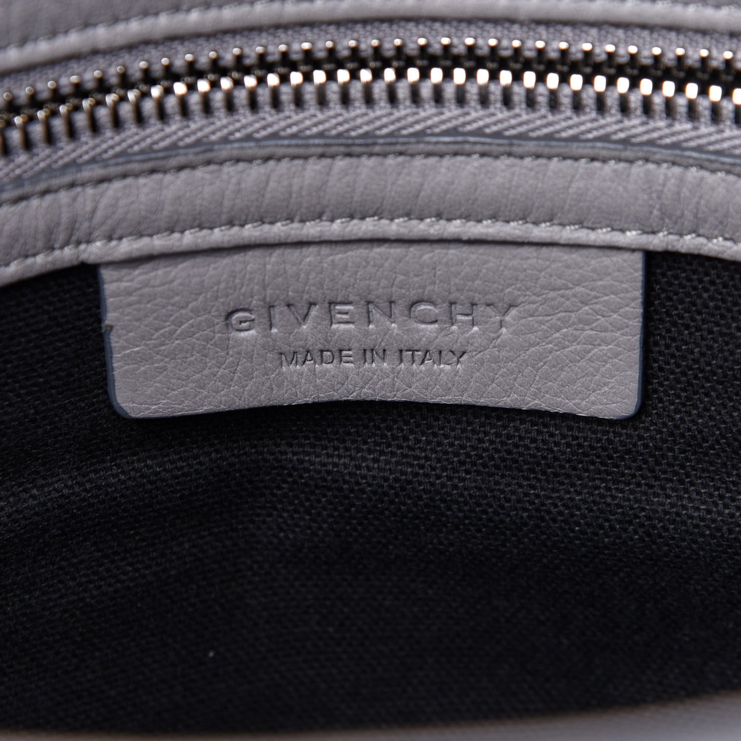 Grained Calfskin Medium Pandora Pure Flap Bag Pearl Grey