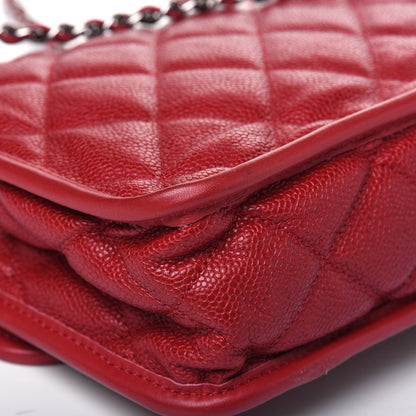 Chanel Caviar Quilted Large French Riviera Flap Red 13 of 16
