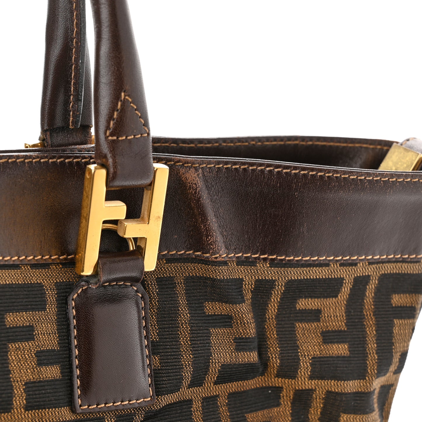 Zucca Top Handle Tote Tobacco