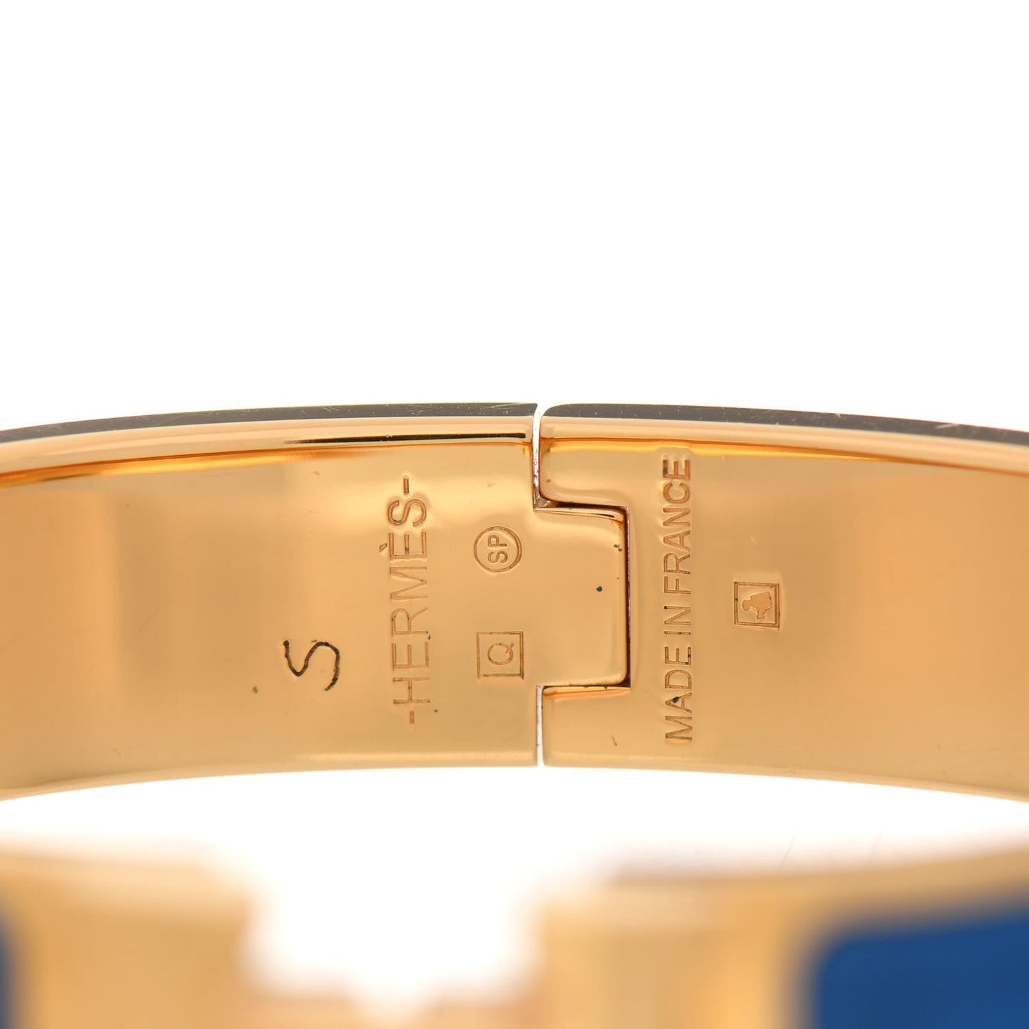 Enamel Narrow Clic Clac H Bracelet PM Bleu Royal