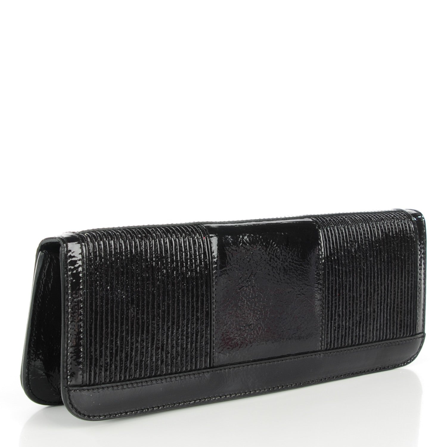 Burberry Crinkled Patent Bracelet Clutch Bag Purple 4 of 9