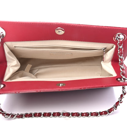 Chanel Patent Quilted Timeless CC Shopping Tote Red 5 of 9