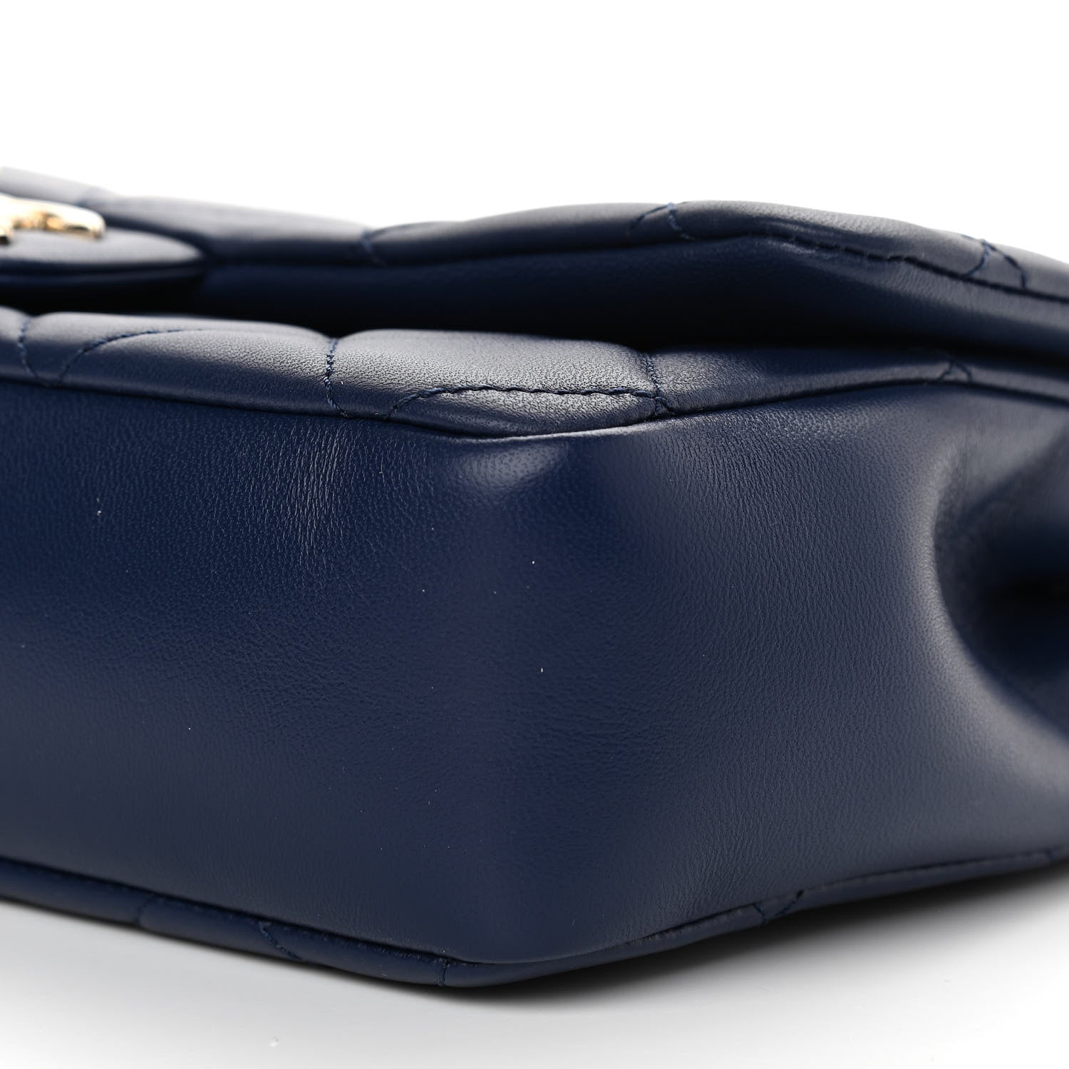 Chanel Lambskin Quilted Resin Bi-Color Chain Flap Bag Navy 10 of 11