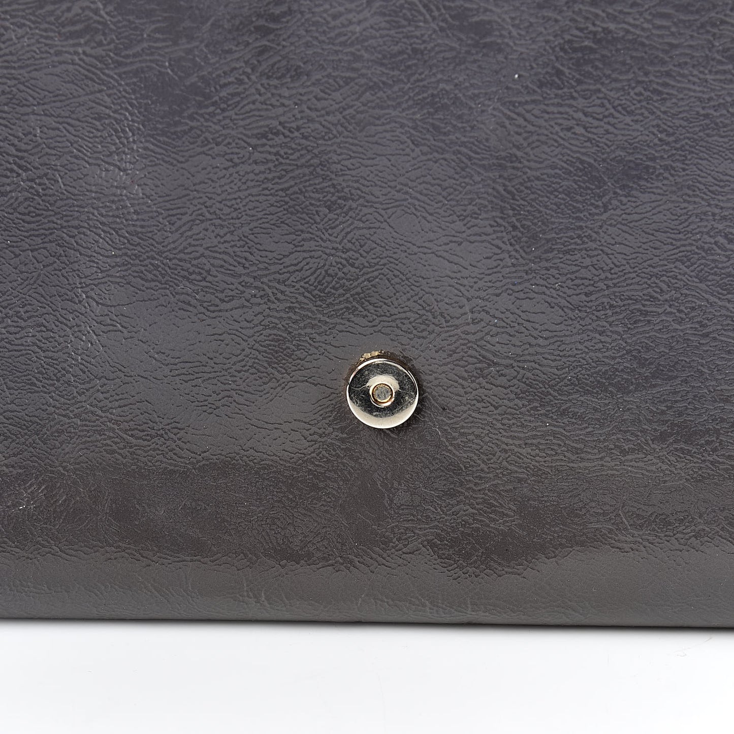 Textured Patent Monogram Large Belle De Jour Clutch Grey