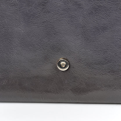 Saint Laurent Textured Patent Monogram Large Belle De Jour Clutch Grey 11 of 11