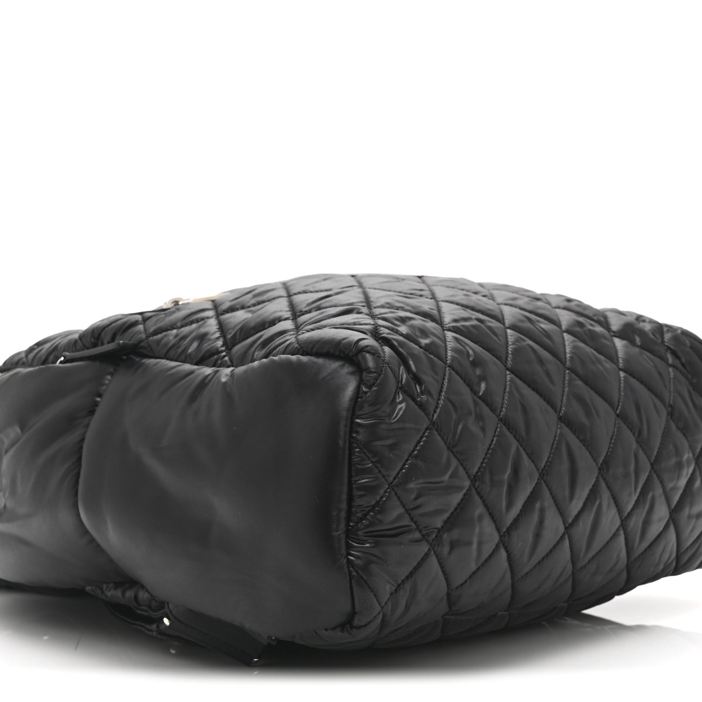 Nylon Quilted Coco Cocoon Backpack Black