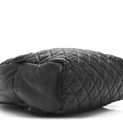 Chanel Nylon Quilted Coco Cocoon Backpack Black 9 of 11