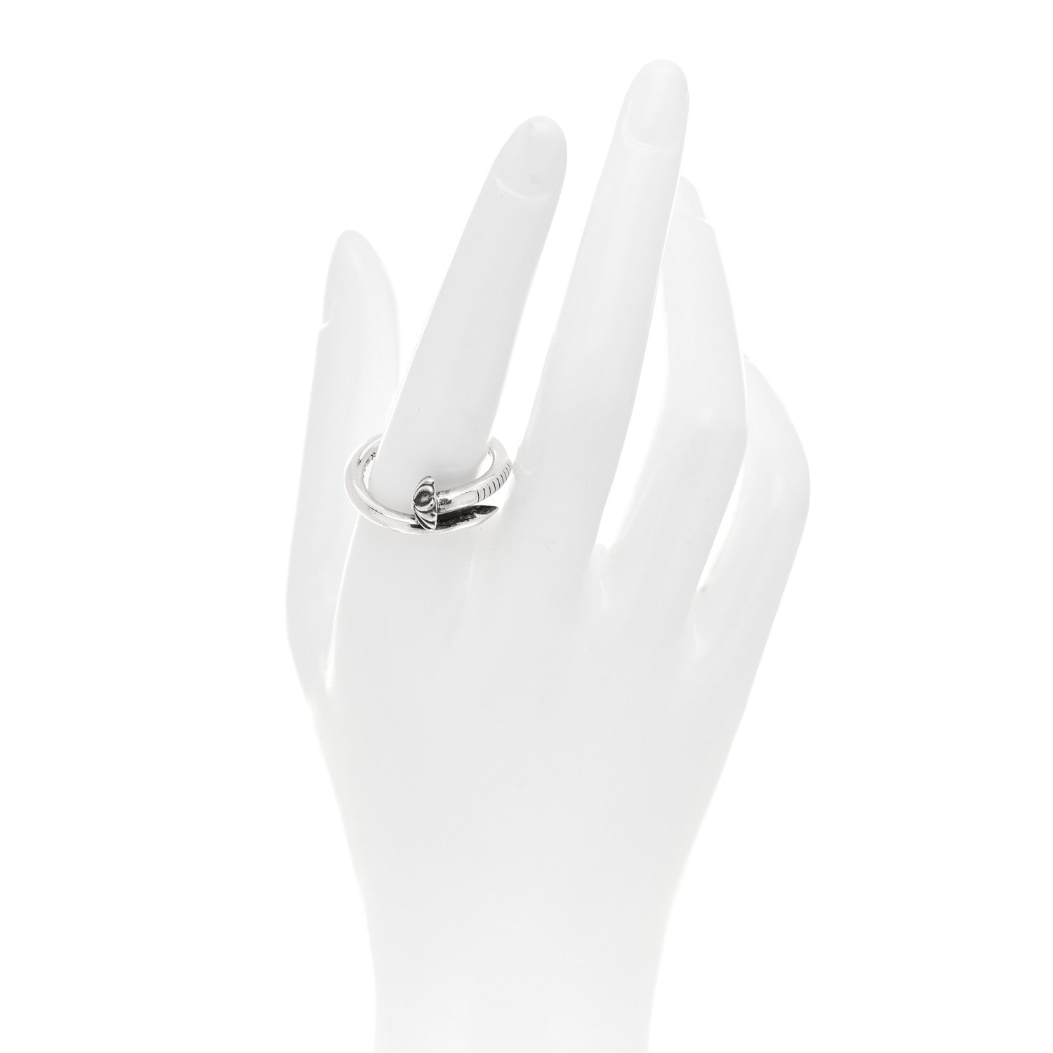 Chrome Hearts Sterling Silver Cross Ball Nail Ring 61 9.5 2 of 7