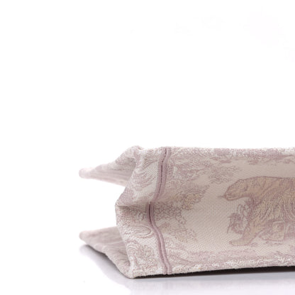 Christian Dior Canvas Embroidered Medium Dioriviera Toile De Jouy Book Tote Rose 8 of 9