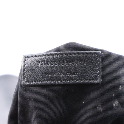 Saint Laurent Crinkled Calfskin Matelasse Monogram Medium Niki Chain Satchel Storm 6 of 9