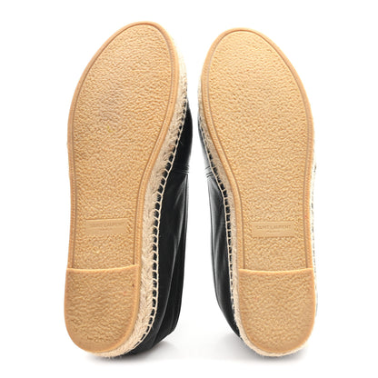 Saint Laurent Lambskin Monogram Espadrilles 39.5 Black 6 of 9