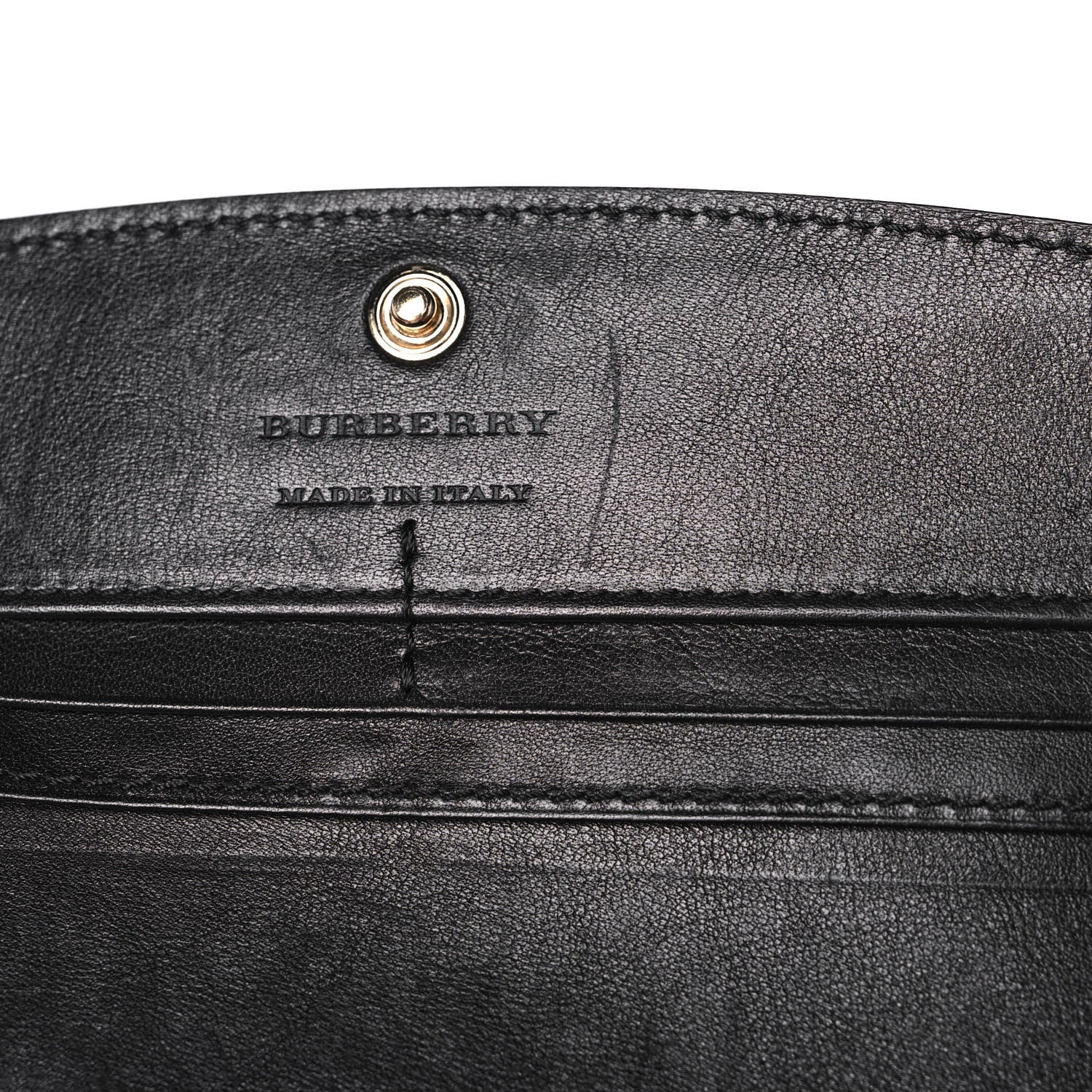 Burberry Calfskin House Check Porter Continental Wallet Black 9 of 9