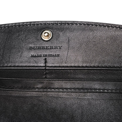 Burberry Calfskin House Check Porter Continental Wallet Black 9 of 9