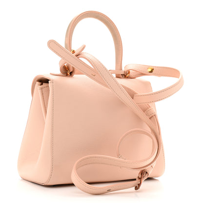 Delvaux Grained Calfskin Mini Brillant Satchel Light Pink 2 of 15