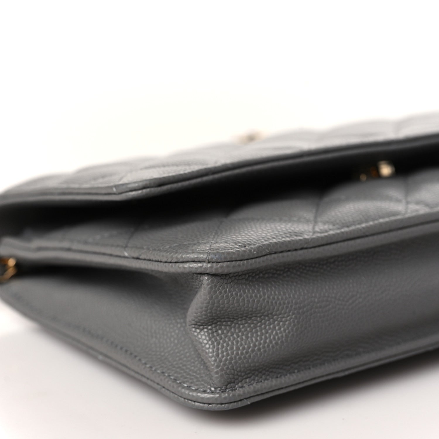 Chanel Caviar Quilted Wallet On Chain WOC Grey 9 of 11