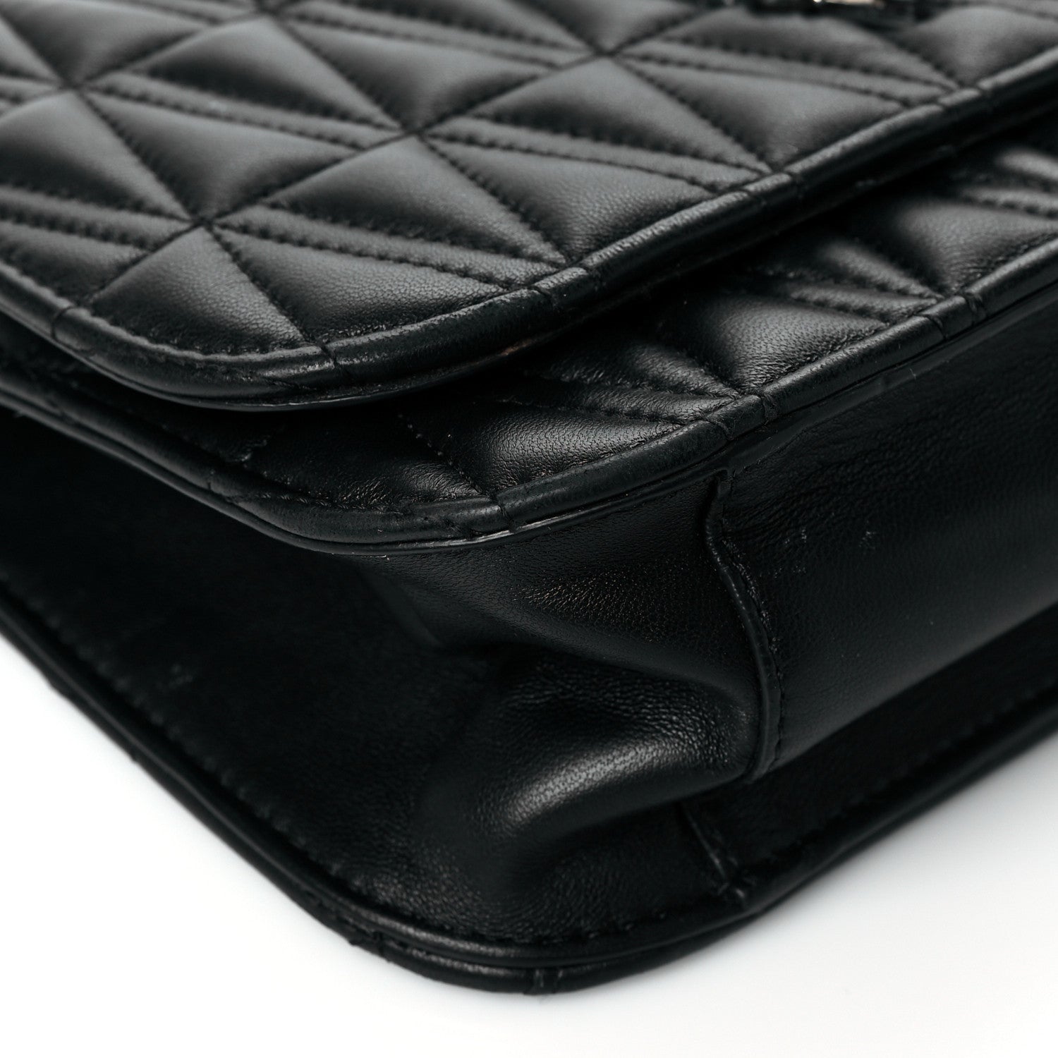 Versace Nappa Quilted Virtus Top Handle Shoulder Bag Grey 10 of 12