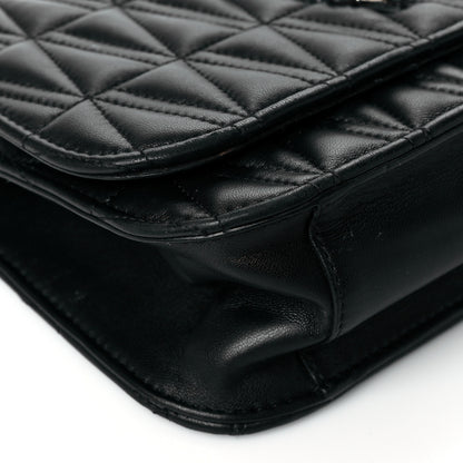 Versace Nappa Quilted Virtus Top Handle Shoulder Bag Grey 10 of 12