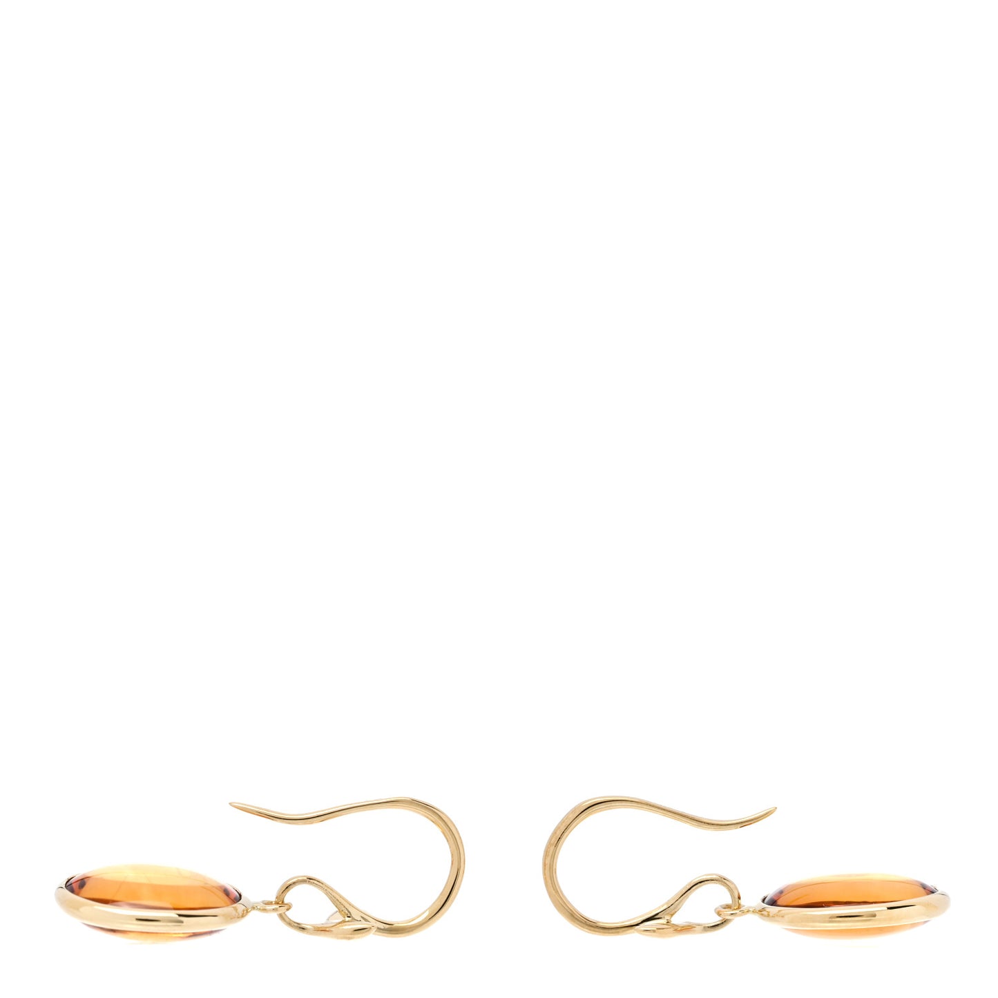 18K Yellow Gold Citrine Paloma Picasso Olive Leaf Drop Earrings
