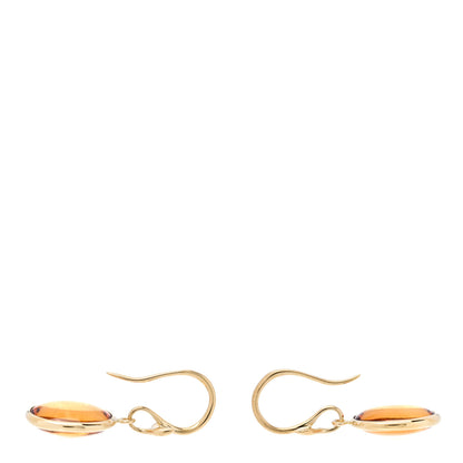 Tiffany 18K Yellow Gold Citrine Paloma Picasso Olive Leaf Drop Earrings 3 of 4