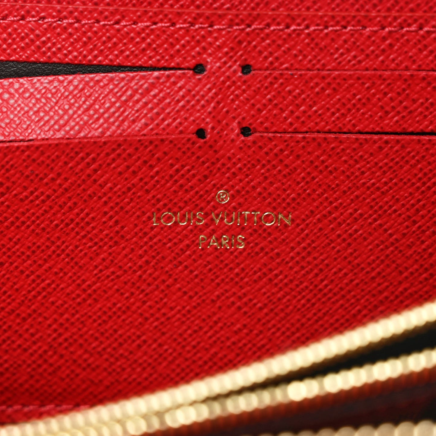 Damier Ebene Clemence Wallet Cherry