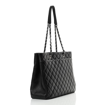 Chanel Calfskin Quilted Large Classic Shopping Tote Black 3 of 10