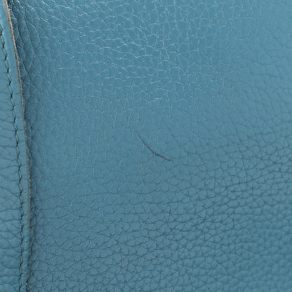 Hermes Taurillon Clemence Sherpa Backpack Blue Jean 10 of 16
