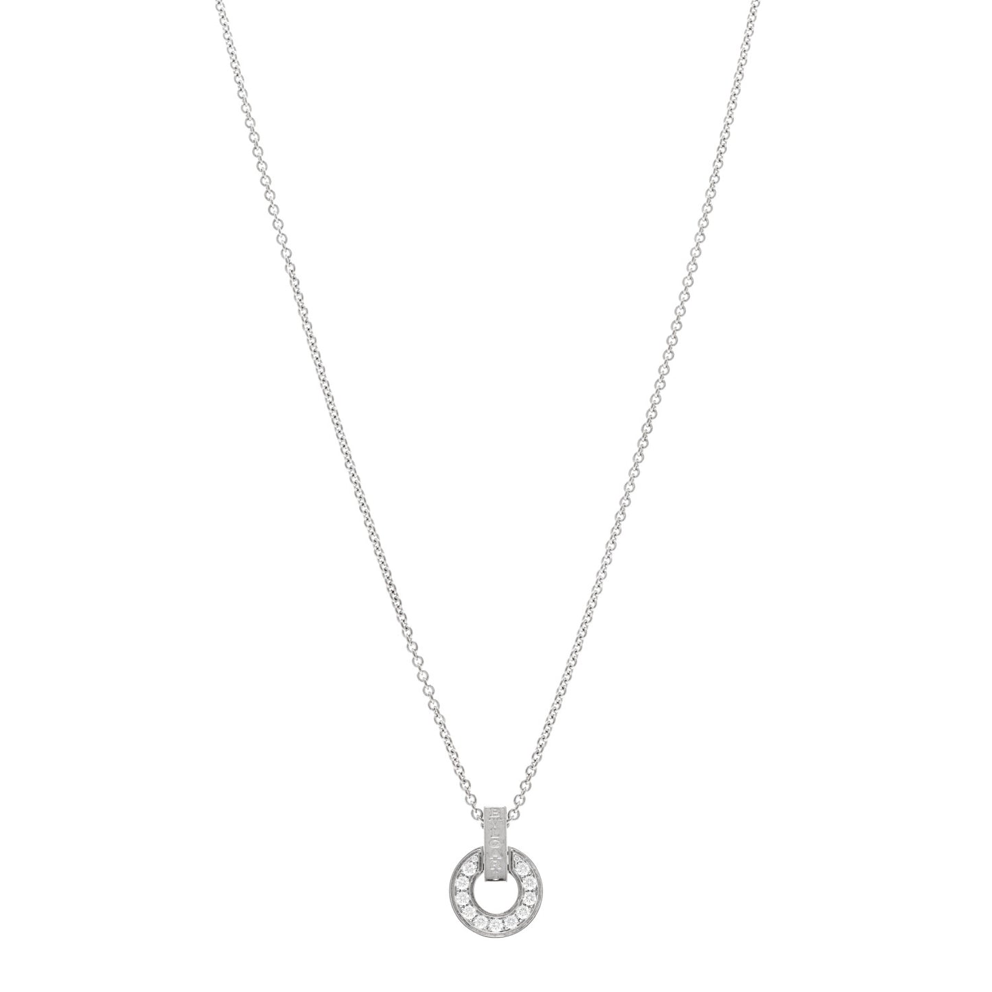 18K White Gold Diamond BVLGARI BVLGARI Pendant Necklace