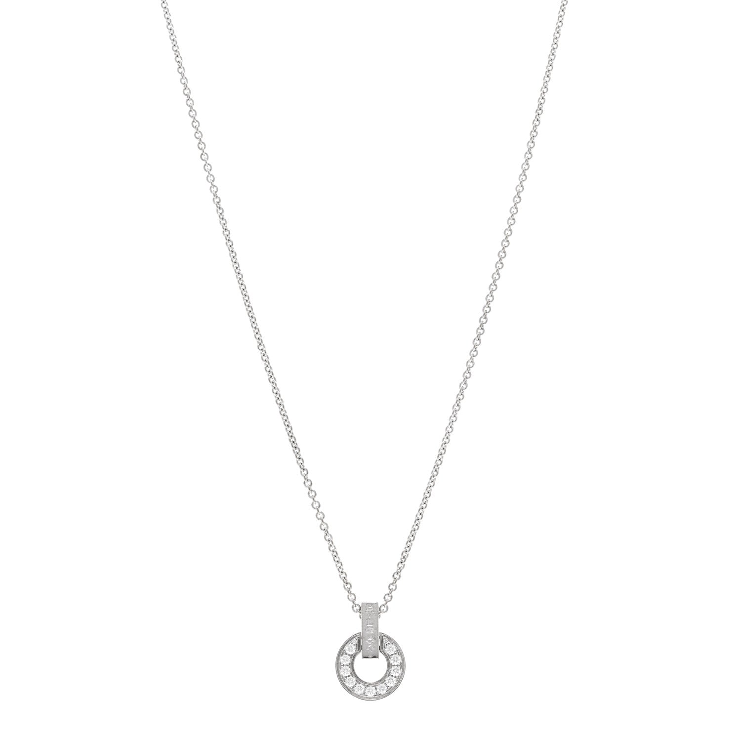 Bulgari 18K White Gold Diamond BVLGARI BVLGARI Pendant Necklace 1 of 5