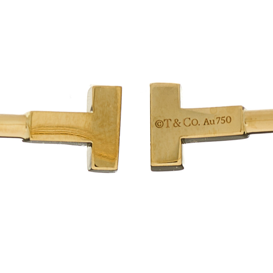 18K Yellow Gold Narrow T Wire Bracelet