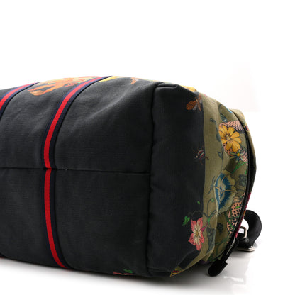 Gucci Canvas Web Floral Animal Large Carry On Duffle Khaki Green Multicolor 9 of 9
