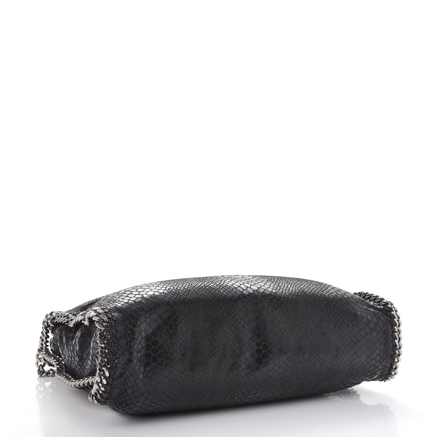 Stella McCartney Snakeskin Effect Falabella Fold Over Tote Black 4 of 6