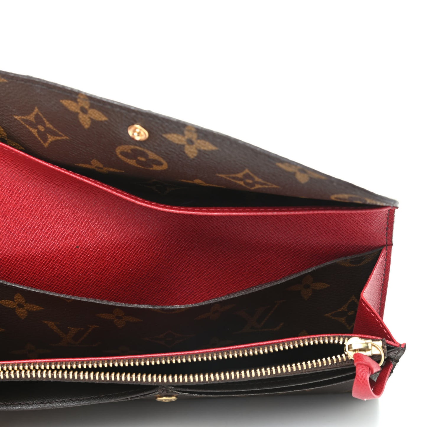 Monogram Emilie Wallet Red