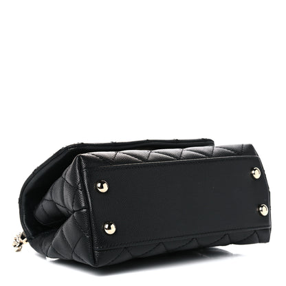 Chanel Caviar Quilted Extra Mini Coco Handle Flap Black 4 of 9
