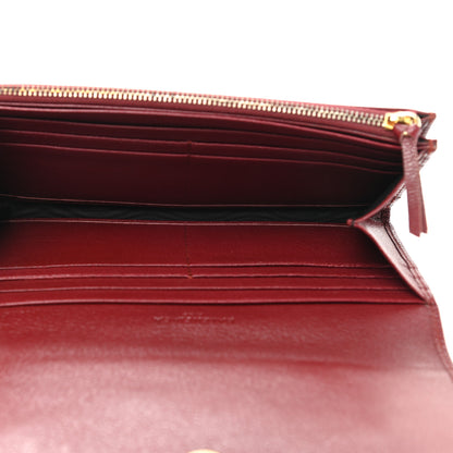 Balenciaga Chevre Gold Metallic Edge Hardware Money Wallet Bordeaux 5 of 8