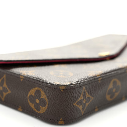 Louis Vuitton Monogram Pochette Felicie Chain Wallet Fuchsia 9 of 11