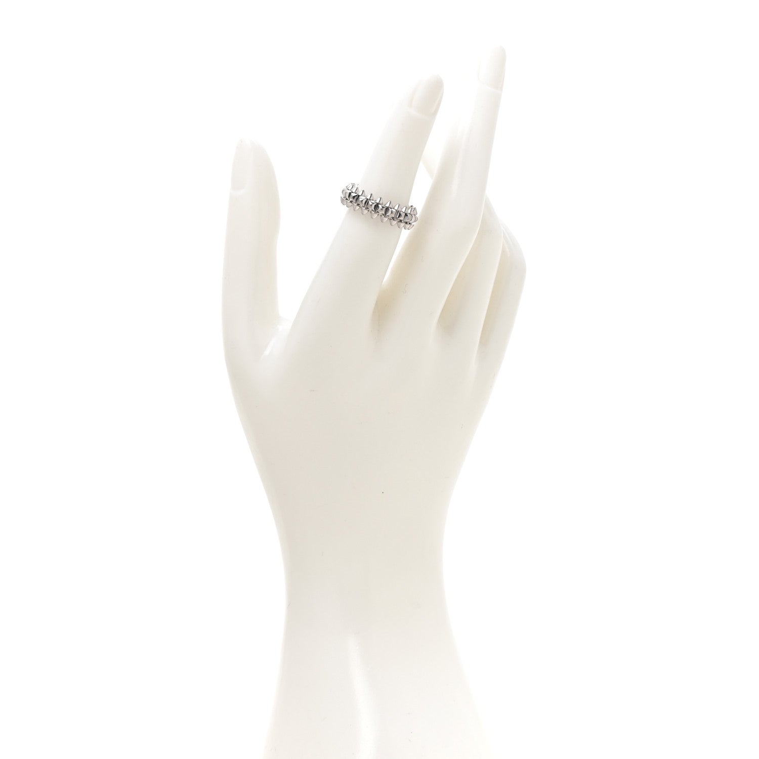 Cartier 18K White Gold SM Clash De Cartier Ring 50 5.25 2 of 5