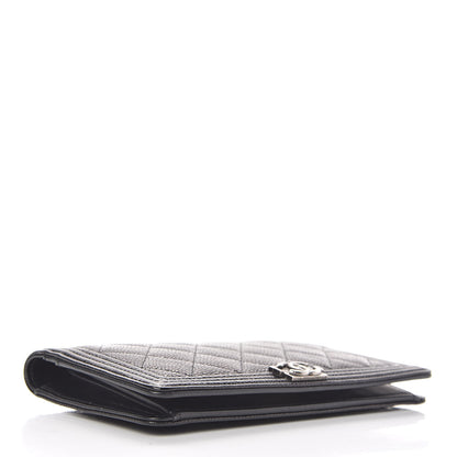 Chanel Caviar Quilted Boy Yen Wallet Black 4 of 8