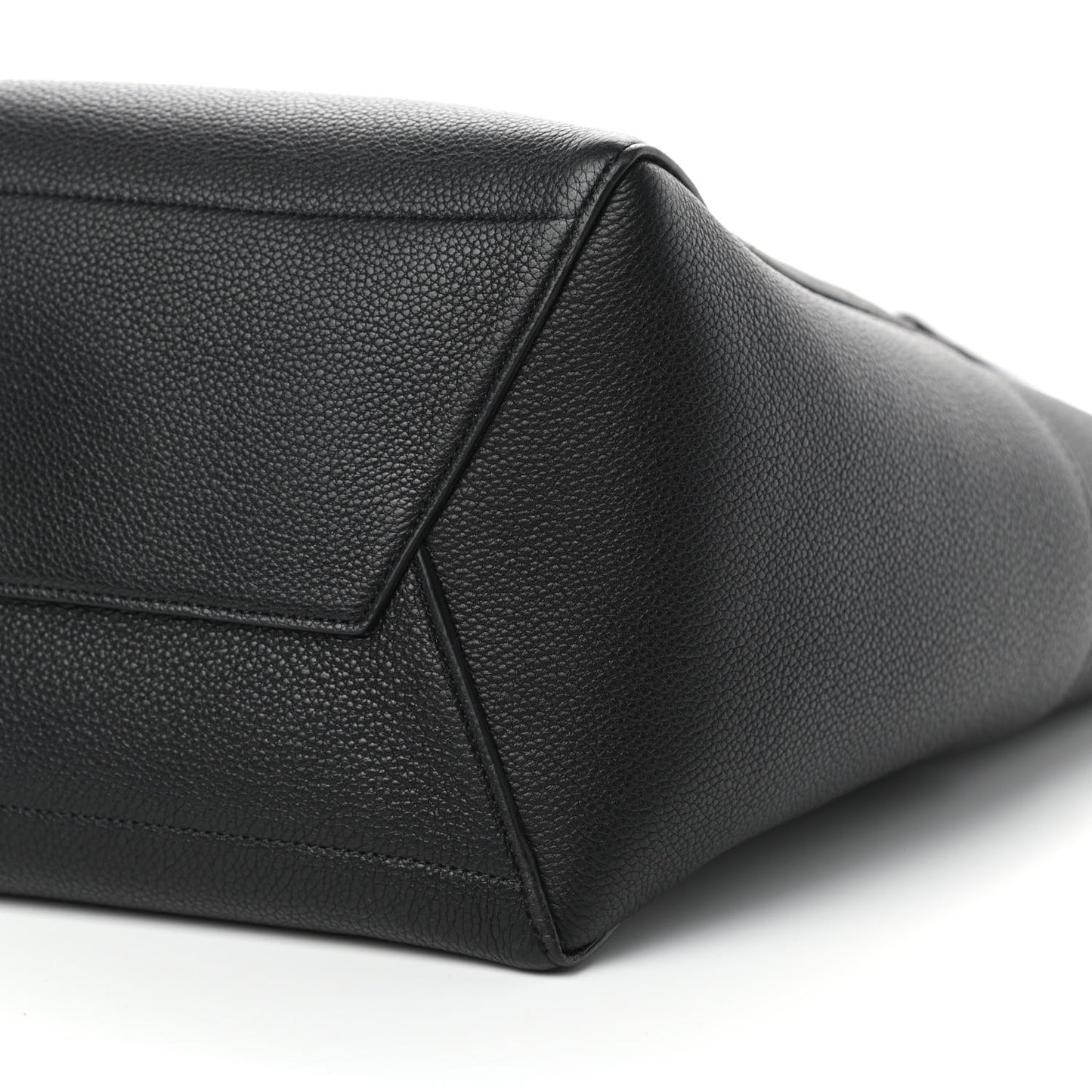 Soft Grained Calfskin Sangle Bucket Bag Black