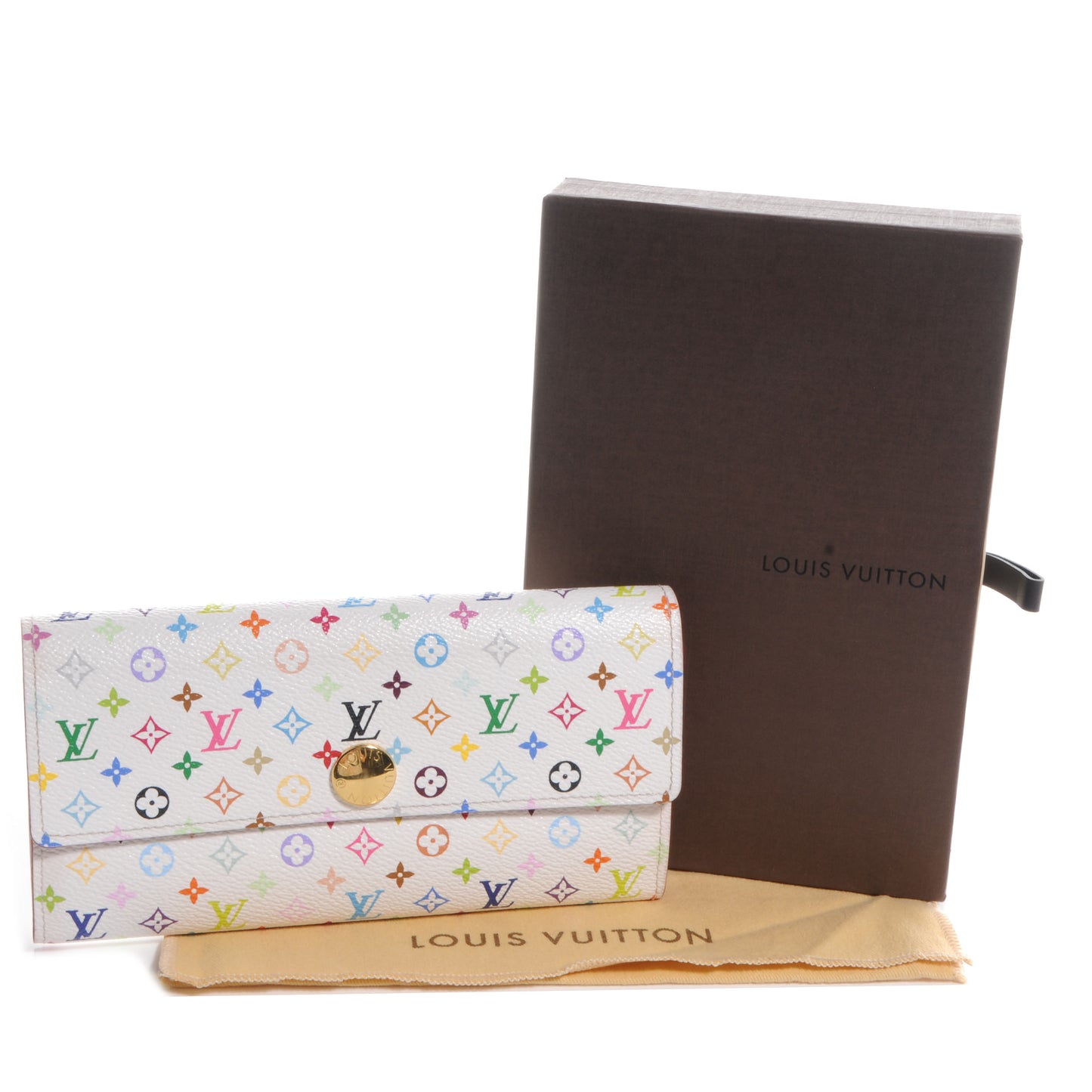 Monogram Multicolor Sarah Wallet White Orange