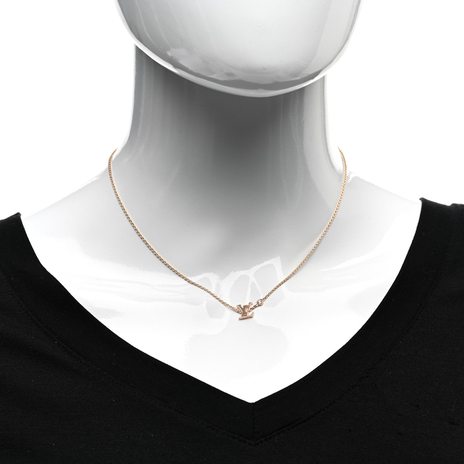 Louis Vuitton 18K Pink Gold Diamond Idylle Blossom LV Pendant Necklace 2 of 4