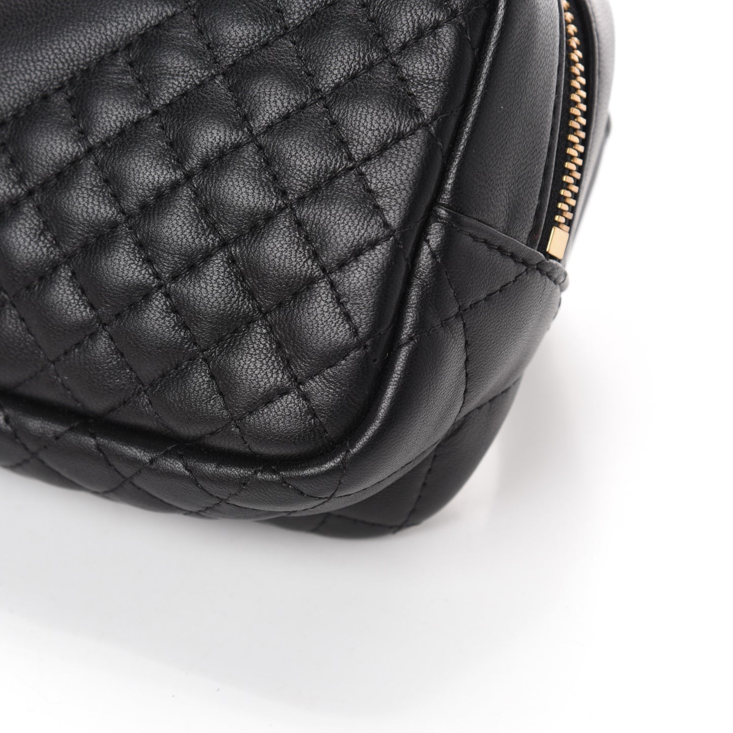 Nappa Barocco Quilted Vanitas Medea Belt Bag Black