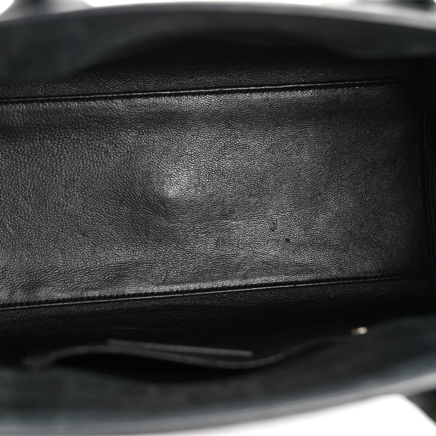 Saint Laurent Calfskin Crocodile Embossed Baby Sac de Jour Dusty Black 5 of 12