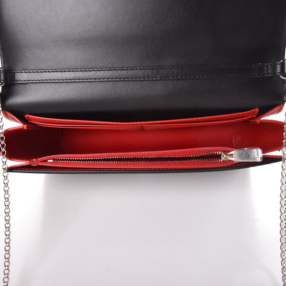 Christian Louboutin Calfskin Beaded Loubitag Paloma Clutch Black 5 of 8