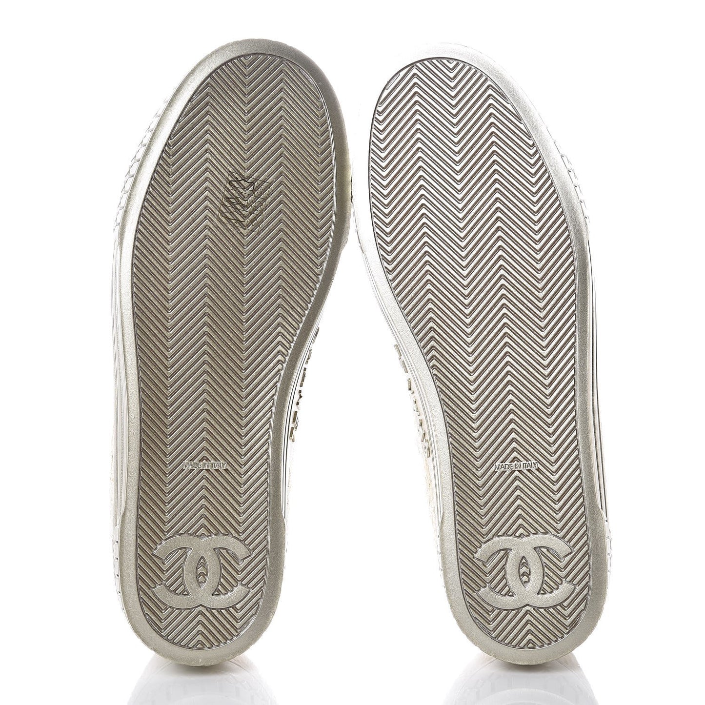 Tweed Sneakers 37 Beige Gold