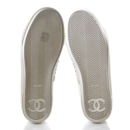 Chanel Tweed Sneakers 37 Beige Gold 5 of 7