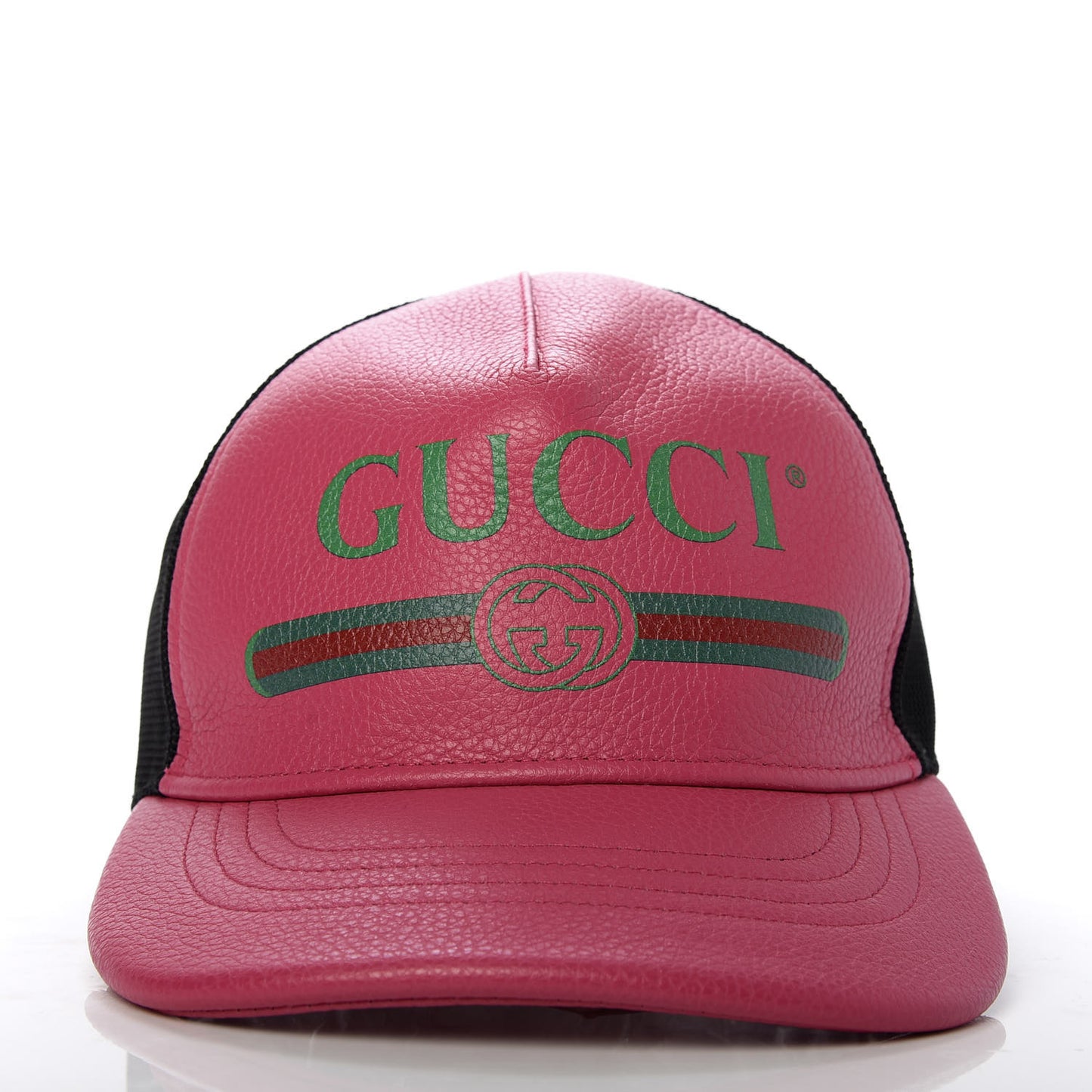 Cripto Calfskin Logo Baseball Hat L Fuxia Black
