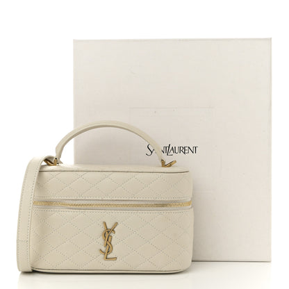 Saint Laurent Lambskin Quilted Medium Gaby Vanity Case Blanc Vintage 11 of 11