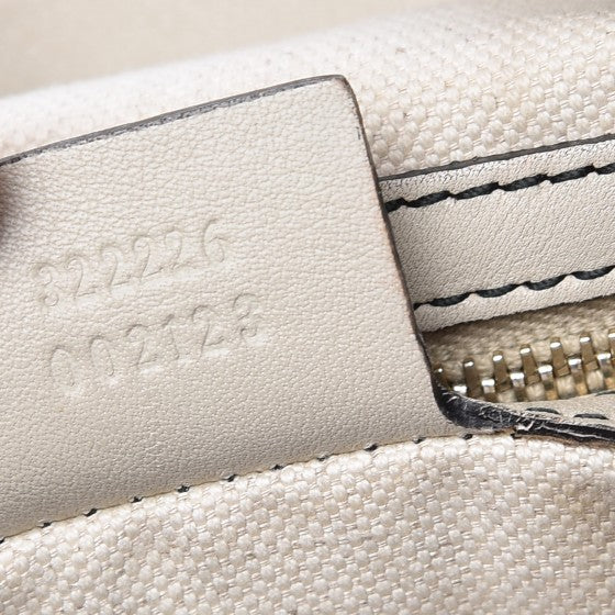 Guccissima Signature Medium Emily Hobo Mystic White